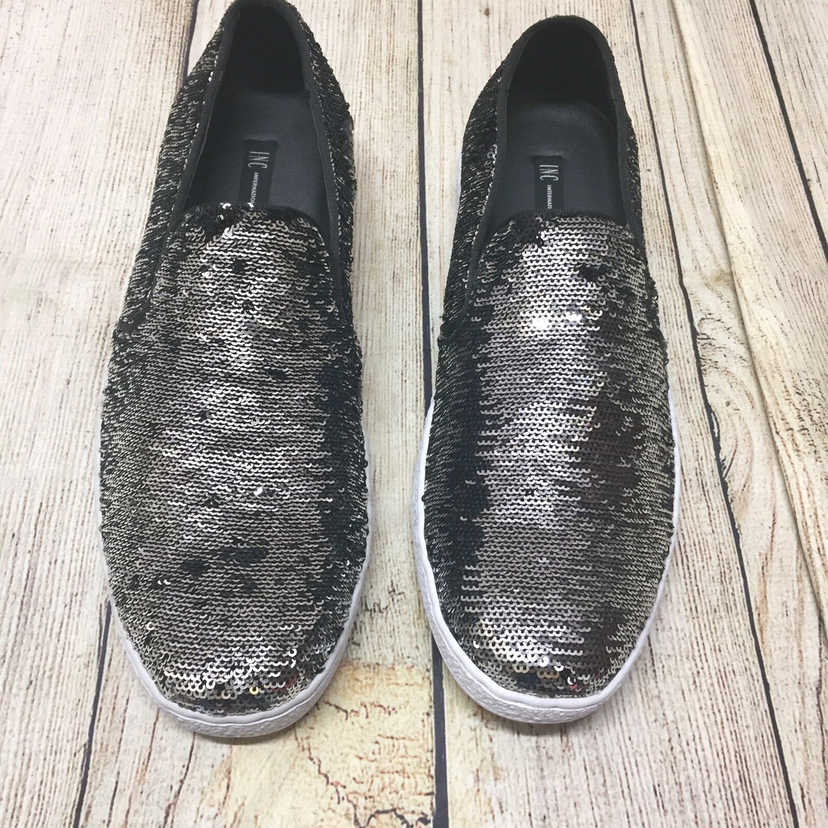 New INC International Concepts Flash Sequin Slip-Ons Silver  display picture 3