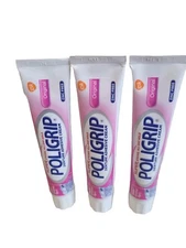  Super Poligrip Original Denture  Partials Adhesive Cream 2.4 oz Exp:5/25 Pack 3