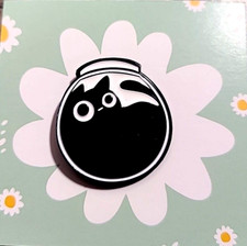 FISHBOWL CAT ENAMEL PIN NEW 2000-now