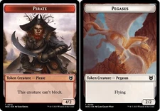 10 Token Cards - PIRATE / PEGASUS - Commander: Wilds of Eldraine - MTG FTG