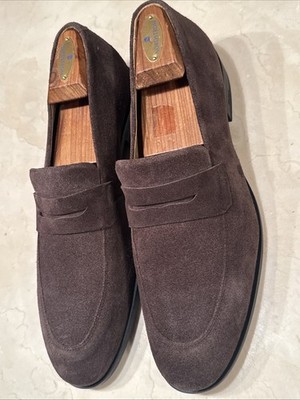 BOSS by HUGO BOSS MENS BROWN SUEDE LEATHER PENNY LOAFER US SIZE 11 $325