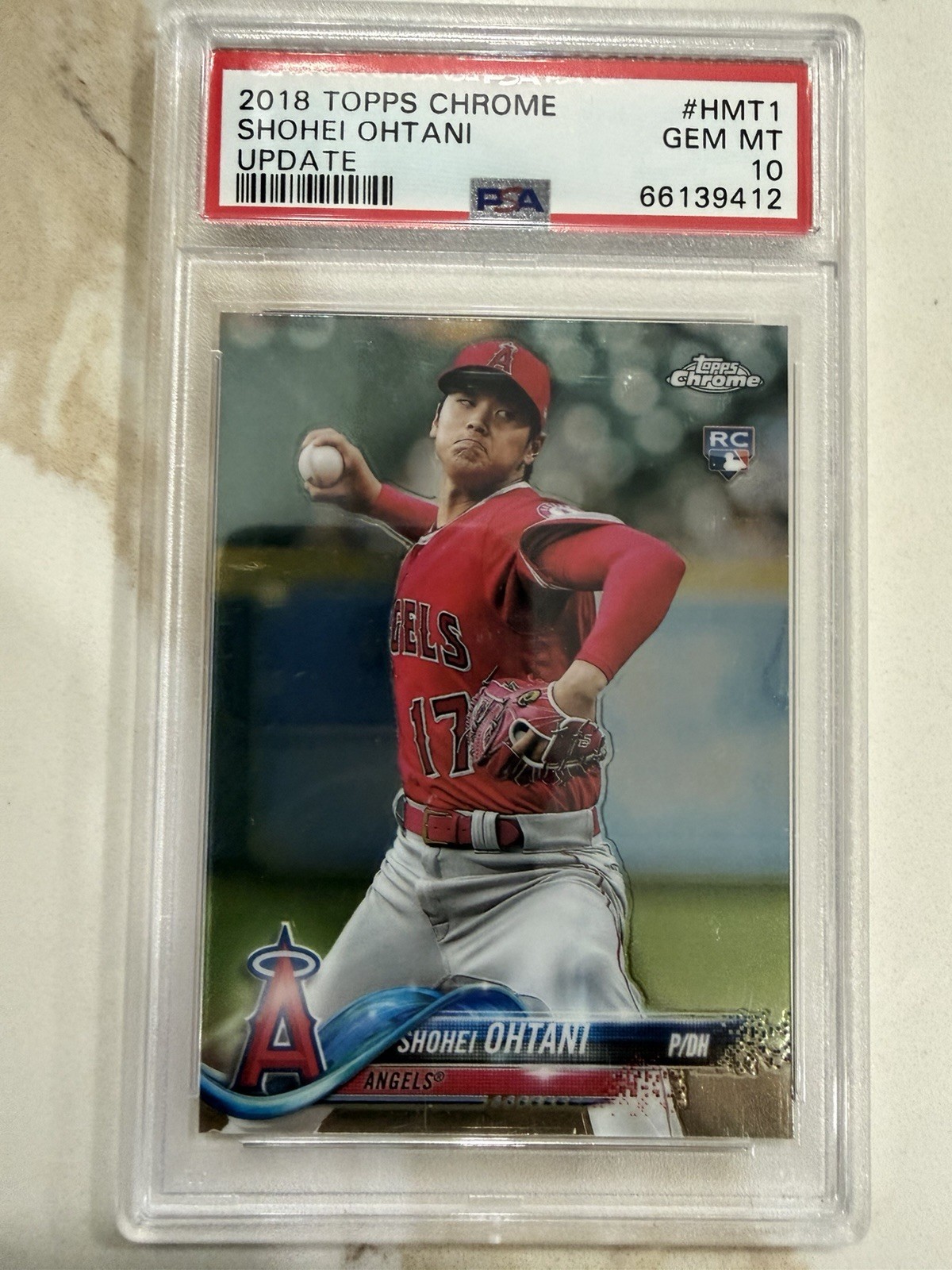 Topps 2018 Chrome Update Shohei Ohtani #HMT1 PSA 10 Rookie Base Angels