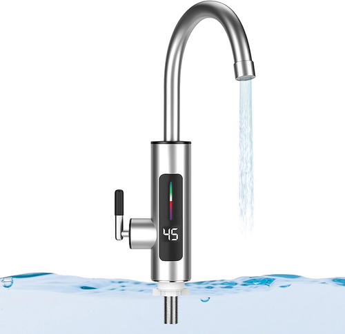 Grifo de Agua Caliente Instantáneo, Calentador de Agua de Acero Inoxidable Suministro de Grifo Vatio Frío y Caliente - Imagen 7 de 12