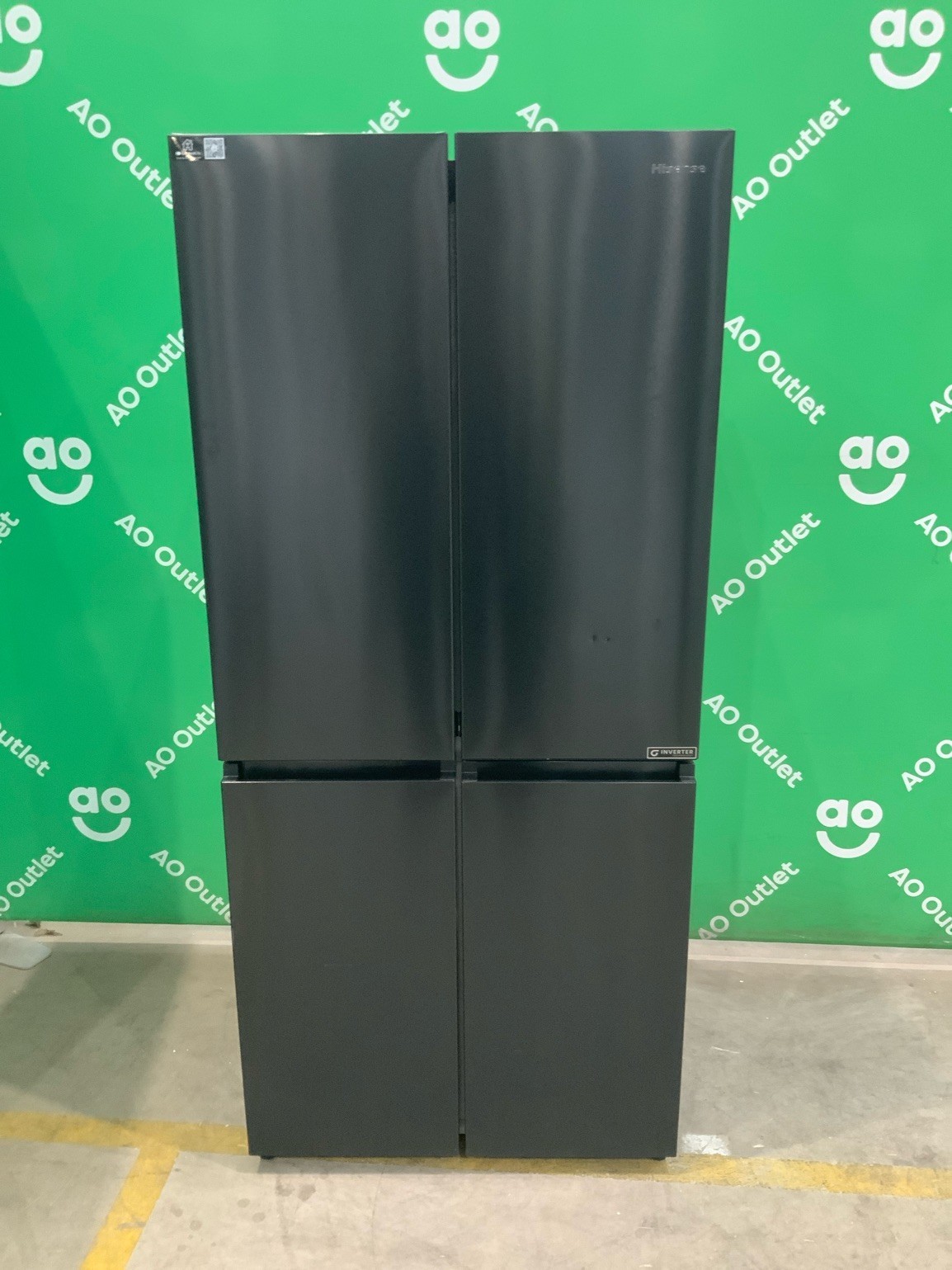 Hisense American Fridge Freezer No Frost Black D Rated RQ5P470SAFD #LF115359