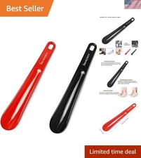 Comfortable 10.3 Inch Shoe Horn Set for Seniors, Adults  Kids - Lightweight