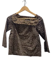 tricot COMME des GARCONS 7 sleeve Blouse/S/Cotton/Brown/all over print/TE-B037
