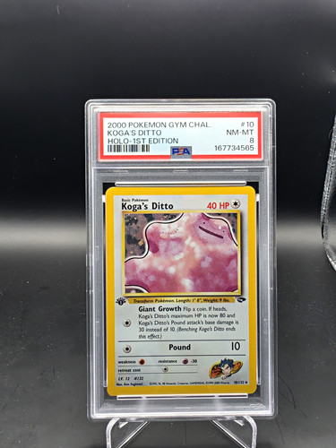 Koga's Ditto (1st Edition) graded PSA 8 for sale on eBay