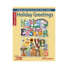 Leisure Arts Holiday Greetings Plastic Canvas Cross Stitch Book, Plastic Canvas