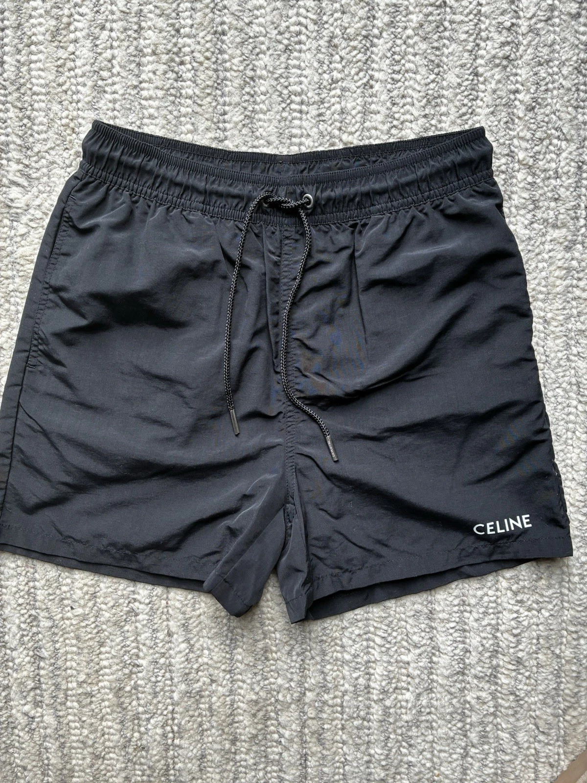 Celine — Celine Black Swim Trunks Xs