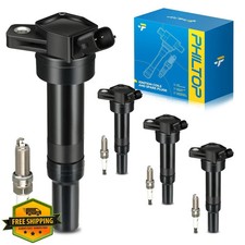 PHILTOP Ignition Coils Spark Plugs Kia Soul Hyundai Elantra Tucson 4PC