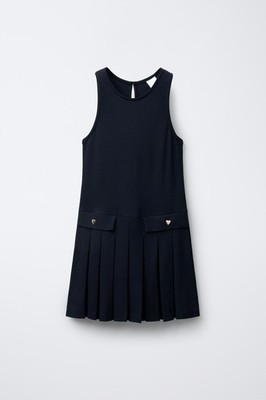 color shoes with blue dress Pinafore Dress in Blue Plaid Cord With Ribbed Top 12M
