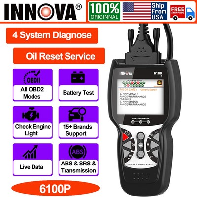 INNOVA 6100P Car OBD2 Scanner ABS SRS Transmission Code Reader Diagnostic Tool