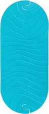 Boon B11192 RIPPLE Textured Non Slip Baby Bath Tub Mat with Hanging Hook and Dra