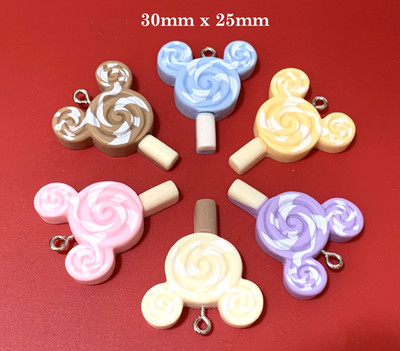 LUTSCHER CANDY CHARMS HARZ ANHÄNGER SCHMUCKHERSTELLUNG (6ER SET) OHREN SÜSSIGKEITEN