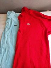 Lacoste Polo Shirt Mens Large Short Sleeve Croc Logo Preppy Bundle Lot Of 2