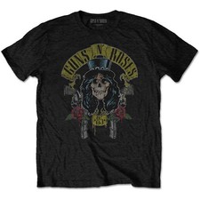 Camiseta Para Hombre Guns N Roses Slash 85 Calce Ajustado Pequeña Negra