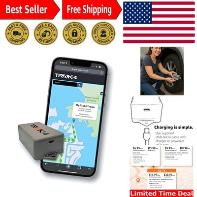 Waterproof GPS Tracker with 12-18  Battery Life & Geo-Fencing