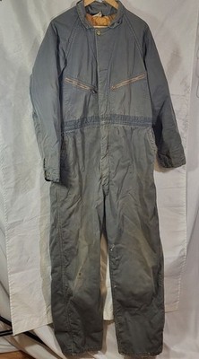 Vintage Distressed midwest Big Smith Quilted Lined Coveralls Size 44/46  Long