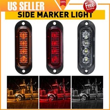4/16x Amber Red 4LED Clearance Side Marker Light Truck Trailer Turn Signal Light