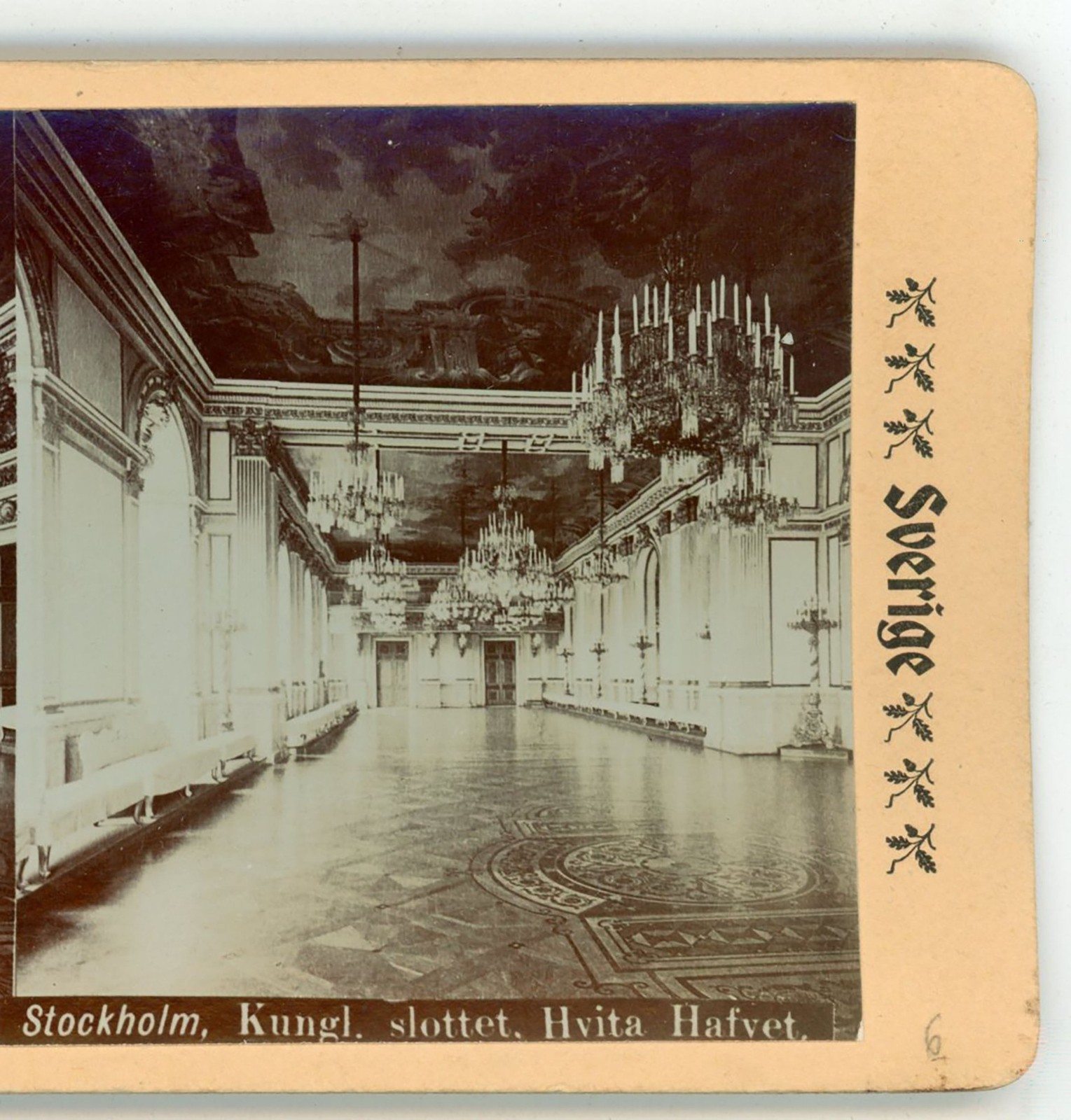 Stockholm Royal Palace White Sea Sweden Sverige Stereoview