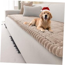 Couch Cover for Dogs Washable,Non Slip Fuzzy 27.6" x 70.9"/70 x 180cm Brown
