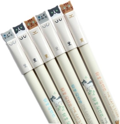 Colorful Cats Design 0.38mm l Pens Bla Ink Pen PCS