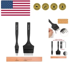 Sharp Head Replaceable Pricking Iron Removable Circle Leather Hole Punch Laci...