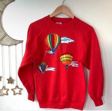 Vtg hot air balloon sweater Youth size XL