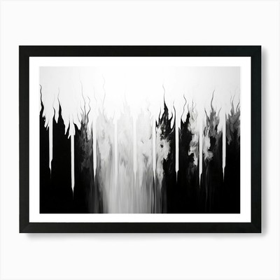 Spectrum Of Emotions Abstract Black Framed Wall Art Poster Canvas Print Picture