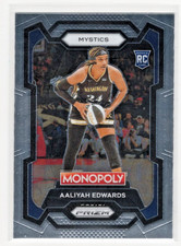 2024 Panini WNBA Monopoly Prizm Aaliyah Edwards #13 Rookie Washington Mystics
