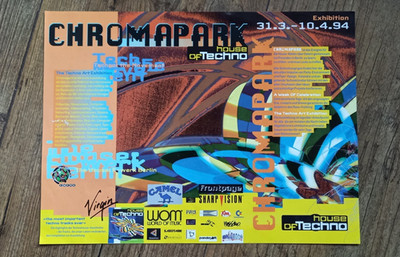 Original Flyer Chromapark 1994 House of Techno E-Werk Berlin DIN A4