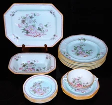 Vintage ADAMS CHINA Hand Painted Calyx Ware "Metz" Pattern, Older Backstamp