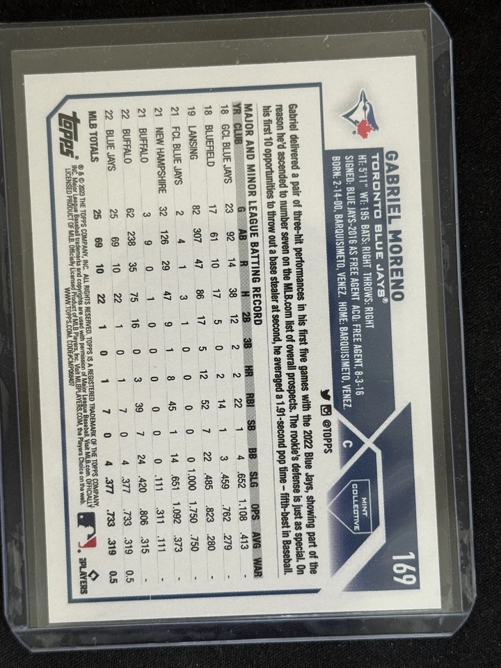 2023 Topps #169 Gabriel Moreno Mint Collective - Image 2 of 2