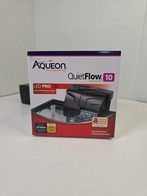 Aqueon QuietFlow 10 LED PRO Aquarium Fish Tank Power Filter For Up to 20 Gallon