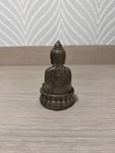 Metal Buddha Statue Antique Collectible Buddhist Figurine with Marked Base — photo 2