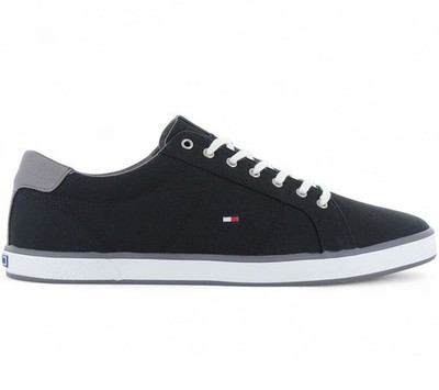 Tommy Hilfiger Harlow - Herren Sneaker Canvas Schwarz FM0FM00596 Freizeit Schuhe