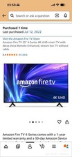 Amazon Fire TV 4-Series 55" LED 4K UHD Smart TV - Black-used.