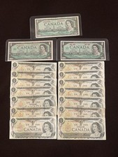 Lot Of 17 Canadian Paper Currency $1 Bills (1954,1967,1973)