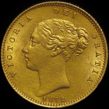 1872 Sydney Young Head Half Sovereign Extremely Fine