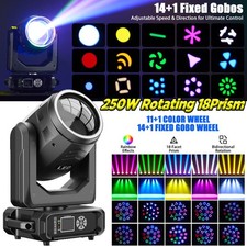 250W Rotation18Prism LED Moving Head Light Gobo Beam Stage Lighting DJ Disco DMX