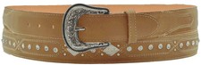 Silverton Men Genuine Leather Western Belt Honey Cowboy Work Ranch