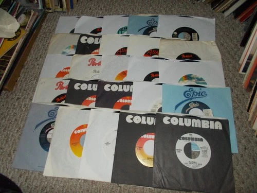 LOT OF 50 ORG 80S POP 45S MARTIKA, WHAM, DEBIIE GIBSON, MADONNA, CYNDI LAUPER+