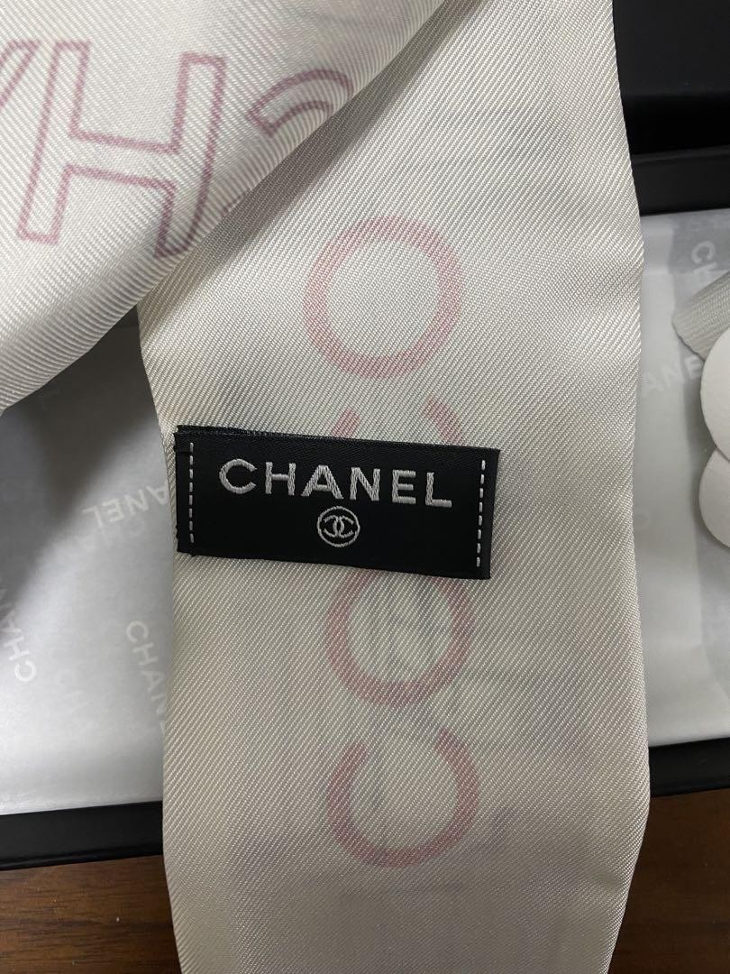 Chanel 25S Spring Summer Bird & Cage Pattern Scarf Black Pink
