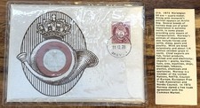 1973 Norwegian 50 Ore Coin 1st Day Cover Stamp & Info Card 99 Company