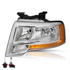 Headlight Assembly for Ford Expedition 2015 2017 Chrome Driver Side Bulbs
