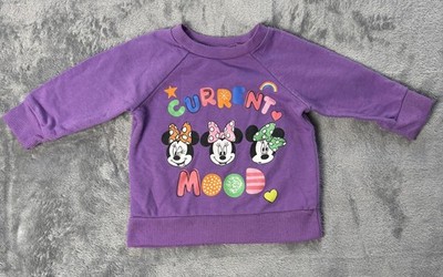 Disney Baby Minnie Mouse Kids Sweatshirt Purple Current Mood 12 Months