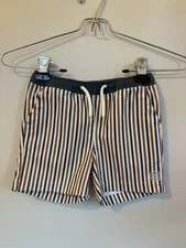 Rylee + Cru Swim Nautical Stripe Boardshort Drawstring UPF50 Drawstring Boys 4/5