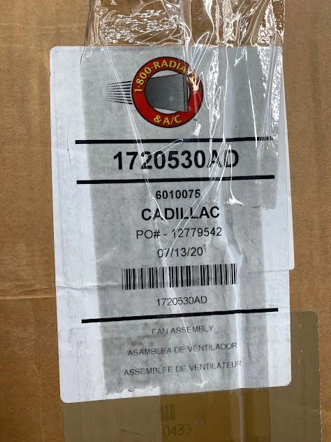 Conjunto de ventilador de refrigeración del radiador Cadillac 2010-2016 SRX ventilador único 6010075 Foto 2 de 2