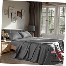 100 Egyptian Cotton Sheets 1200 Thread Count Size Bedding Sets King Dark Gray