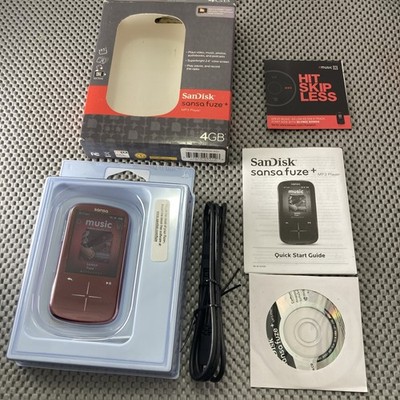 SanDisk Sansa Fuze+ 4GB MP3 Player Red SDMX20R-004GR-A57